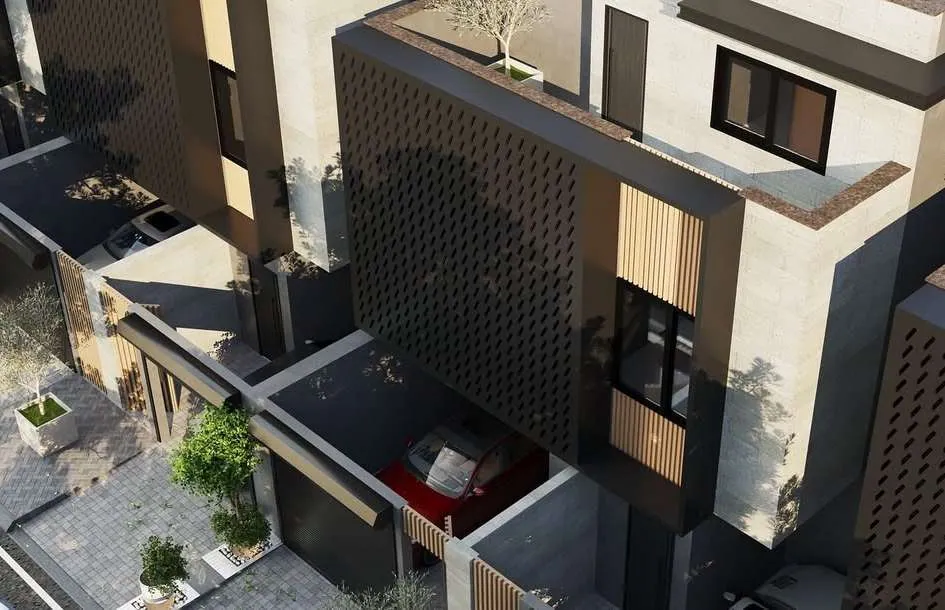 وحدات سكنية بواجهات مثقبة — الواجهات والمناظير — تصور تصميمي 3