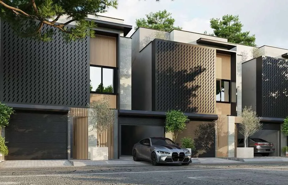 وحدات سكنية بواجهات مثقبة — الواجهات والمناظير — تصور تصميمي 4